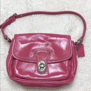 Pink Patent Leather Coach Bag
